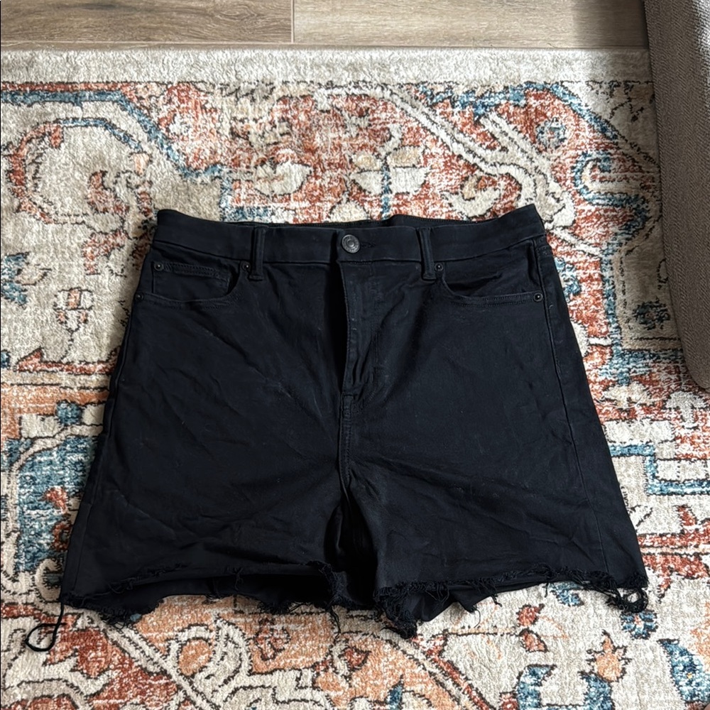 A&E Black Denim Shorts